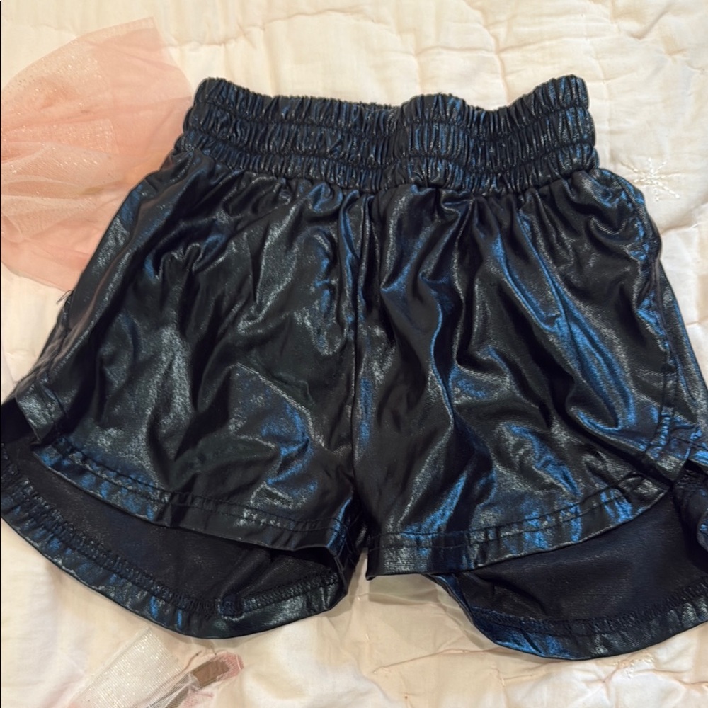 Black Girls Shiny Shorts